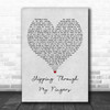 ABBA Slipping Through My Fingers Grey Heart Quote Song Lyric Print