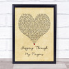 ABBA Slipping Through My Fingers Vintage Heart Quote Song Lyric Print
