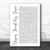 ABBA Slipping Through My Fingers White Script Song Lyric Quote Print