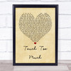 ACDC Touch Too Much Vintage Heart Quote Song Lyric Print