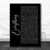 Alanis Morissette Everything Black Script Song Lyric Quote Print