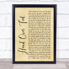 Alanis Morissette Head Over Feet Rustic Script Song Lyric Quote Print