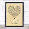 Alicia Keys Un-Thinkable (I'm Ready) Vintage Heart Quote Song Lyric Print
