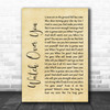 Alter Bridge Watch Over You Rustic Script Song Lyric Quote Print