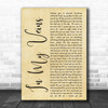 Andrew Belle In My Veins Rustic Script Song Lyric Quote Print