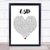 Asap Rocky L$D Heart Song Lyric Quote Print