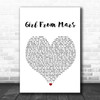 Ash Girl From Mars Heart Song Lyric Quote Print