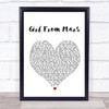 Ash Girl From Mars Heart Song Lyric Quote Print