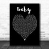 Ashanti Baby Black Heart Song Lyric Quote Print