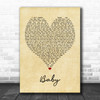 Ashanti Baby Vintage Heart Quote Song Lyric Print