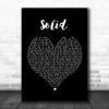 Ashford and Simpson Solid Black Heart Song Lyric Quote Print