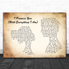 Backstreet Boys I Promise You With Everything I Am Man Lady Couple Song Print