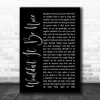 Beach Boys Wouldn't It Be Nice Black Script Song Lyric Quote Print