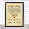 Biffy Clyro Many Of Horror (When We Collide) Vintage Heart Song Lyric Print