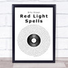 Billy Ocean Red Light Spells Danger Vinyl Record Song Lyric Quote Print