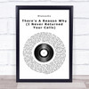 Blossoms Theres A Reason Why I Never Returned Your Calls Vinyl Record Song Print