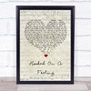 Blue Swede Hooked On A Feeling Script Heart Song Lyric Quote Print