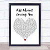 Bon Jovi All About Loving You Heart Song Lyric Quote Print
