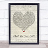 Bon Jovi What Do You Got Script Heart Song Lyric Quote Print