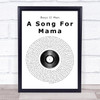 Boyz II Men A Song For Mama Vinyl Record Song Lyric Quote Print