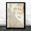 Boyzone Every Day I Love You Man Lady Dancing Song Lyric Quote Print