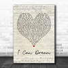 Boyzone I Can Dream Script Heart Song Lyric Quote Print