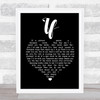 Bread If Black Heart Song Lyric Quote Print