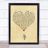 Bread If Vintage Heart Quote Song Lyric Print