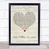 Buzzcocks Ever Fallen In Love Script Heart Song Lyric Quote Print