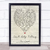 Can't Help Falling In Love Elvis Presley Script Heart Song Lyric Quote Print