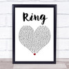 Cardi B Ring Heart Song Lyric Quote Print