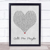 Carly Rae Jepsen Call Me Maybe Grey Heart Quote Song Lyric Print