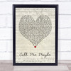 Carly Rae Jepsen Call Me Maybe Script Heart Quote Song Lyric Print