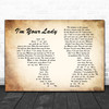 Celine Dion I'm Your Lady Man Lady Couple Song Lyric Quote Print