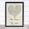 Celine Dione The Power Of Love Script Heart Song Lyric Quote Print