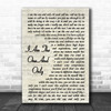 Chesney Hawkes I Am The One And Only Song Lyric Vintage Script Quote Print