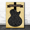 Coone Words From The Gang Black Guitar Song Lyric Music Wall Art Print