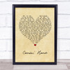 City And Colour Comin' Home Vintage Heart Quote Song Lyric Print