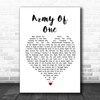 Coldplay Army Of One Heart Song Lyric Quote Print