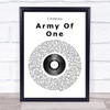 Coldplay Army Of One Vinyl Record Song Lyric Quote Print