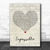 Daniel Merriweather Impossible Script Heart Song Lyric Quote Print