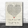 Darren Hayes I Can't Ever Get Enough Of You Script Heart Song Lyric Quote Print