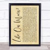 David Bowie Life On Mars Rustic Script Song Lyric Quote Print
