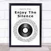 Depeche Mode Enjoy The Silence Vinyl Record Song Lyric Quote Print Depeche Mode Enjoy The Silence Vinyl Record Song Lyric Quote Print