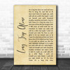 Dierks Bentley Long Trip Alone Rustic Script Song Lyric Quote Print