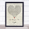 Disturbed A Reason To Fight Script Heart Quote Song Lyric Print