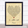 Dr Hook A Little Bit More Vintage Heart Quote Song Lyric Print