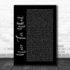 Drake Nice For What Black Script Song Lyric Quote Print