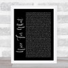 Drake Nice For What Black Script Song Lyric Quote Print