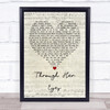 Dream Theater Through Her Eyes Script Heart Quote Song Lyric Print